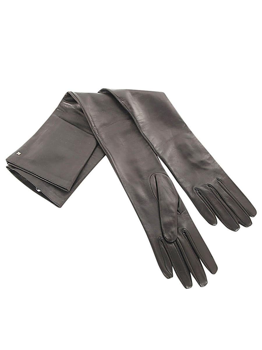 Max Mara Amica Long Gloves Accessories in Gray | Lyst