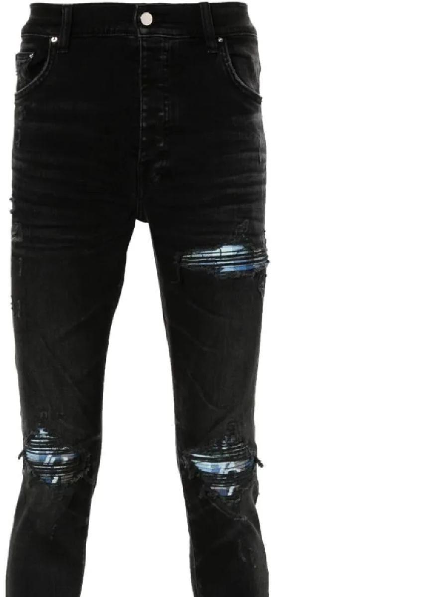 Amiri Mx1 Distressed Skinny Jeans - Men's -  Elastane/cotton/elastomultiester in Black for Men | Lyst UK