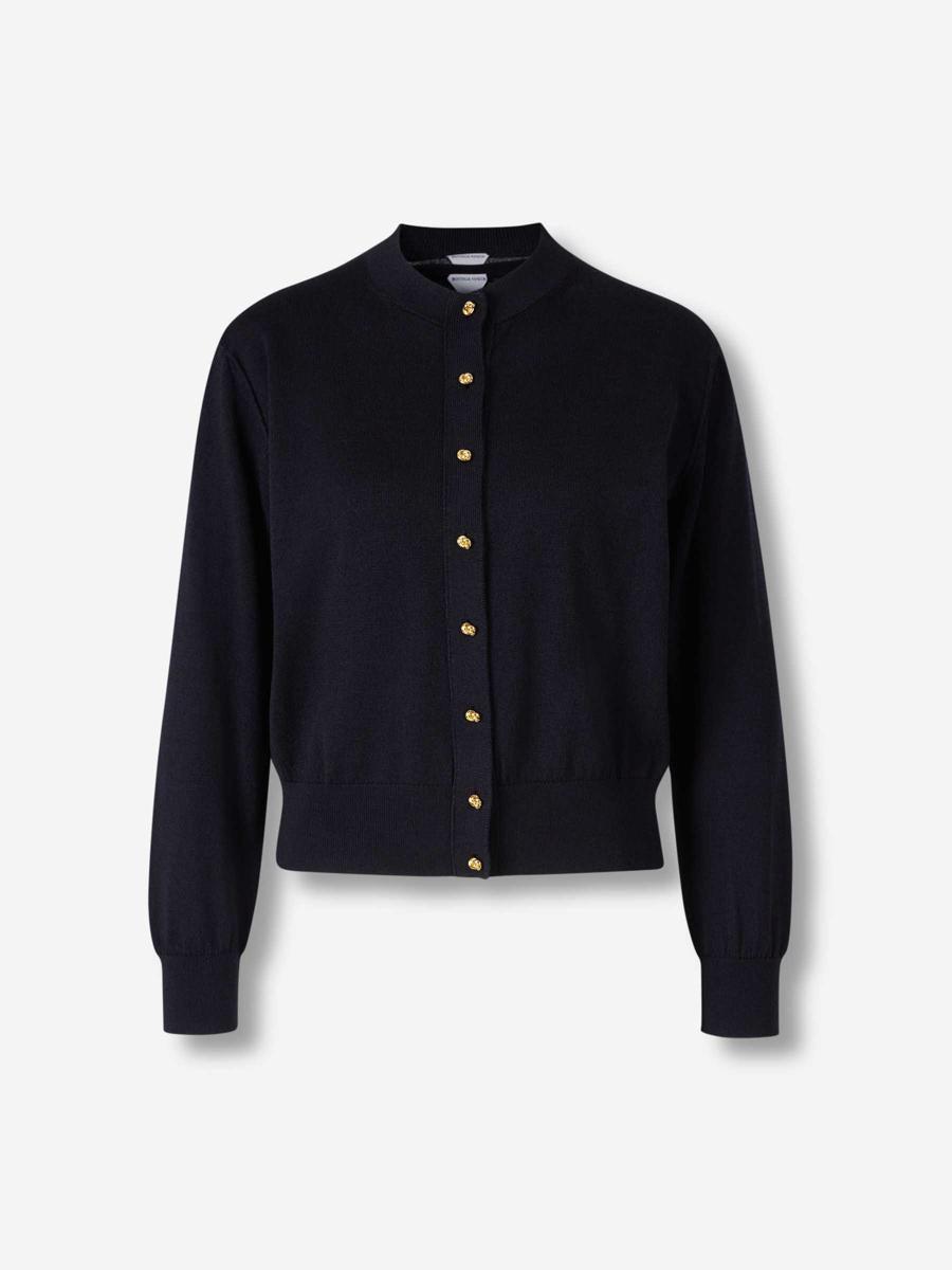 BOTTEGA VENETA カーディガン Bottega Veneta Imperfect Rasato Wool Cashmere Cardigan in