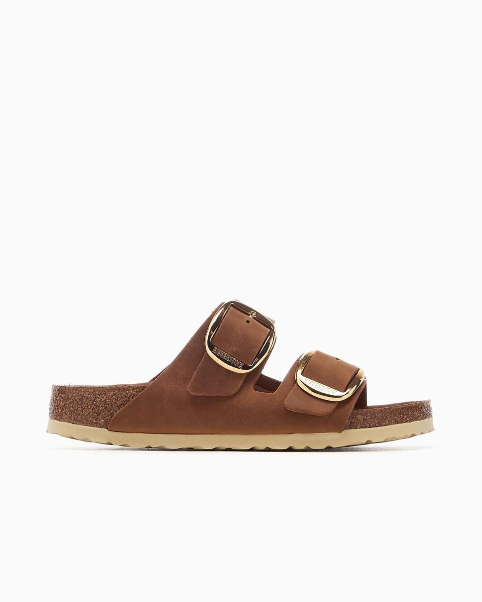 Birkenstock Arizona Big Buckle Cognac, Oiled Leather Shoes in Brown Lyst