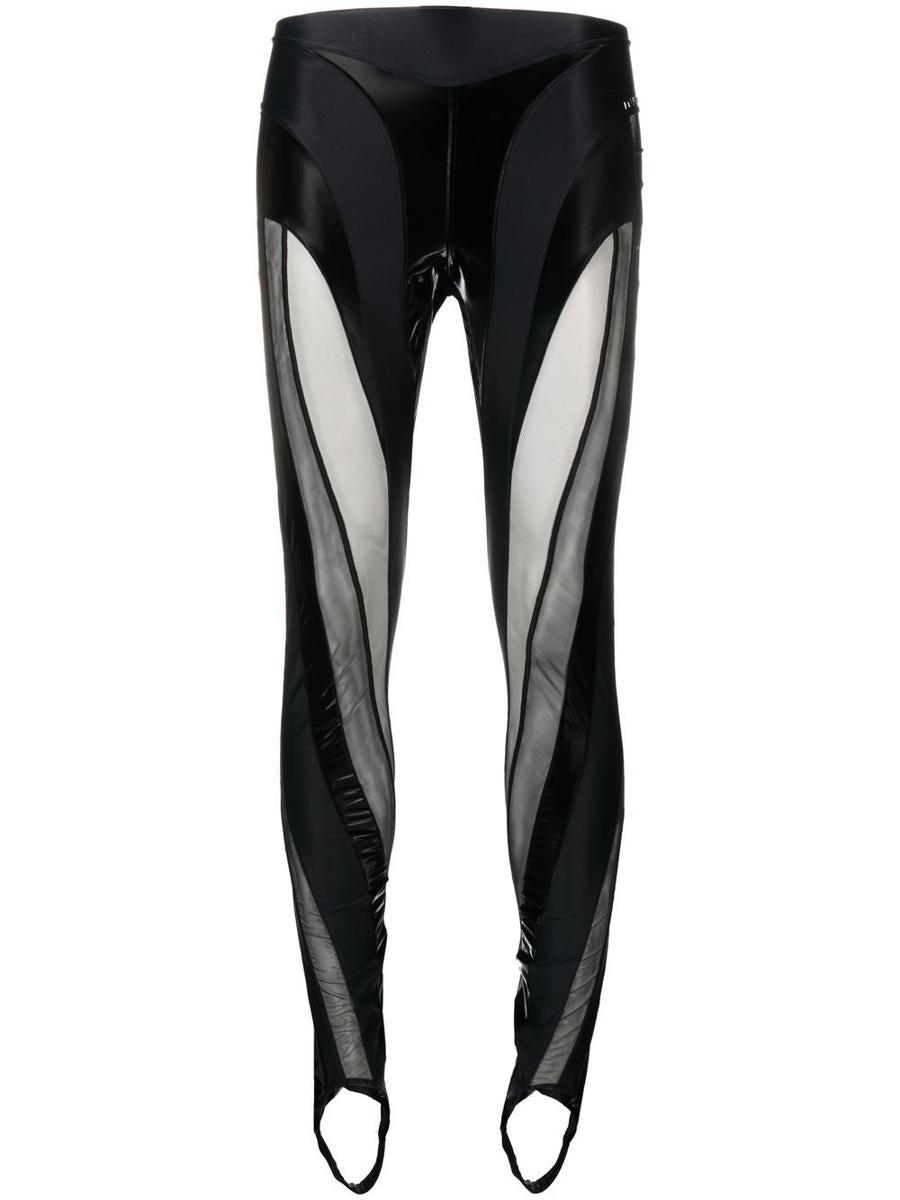 Legging top empiecement transparent