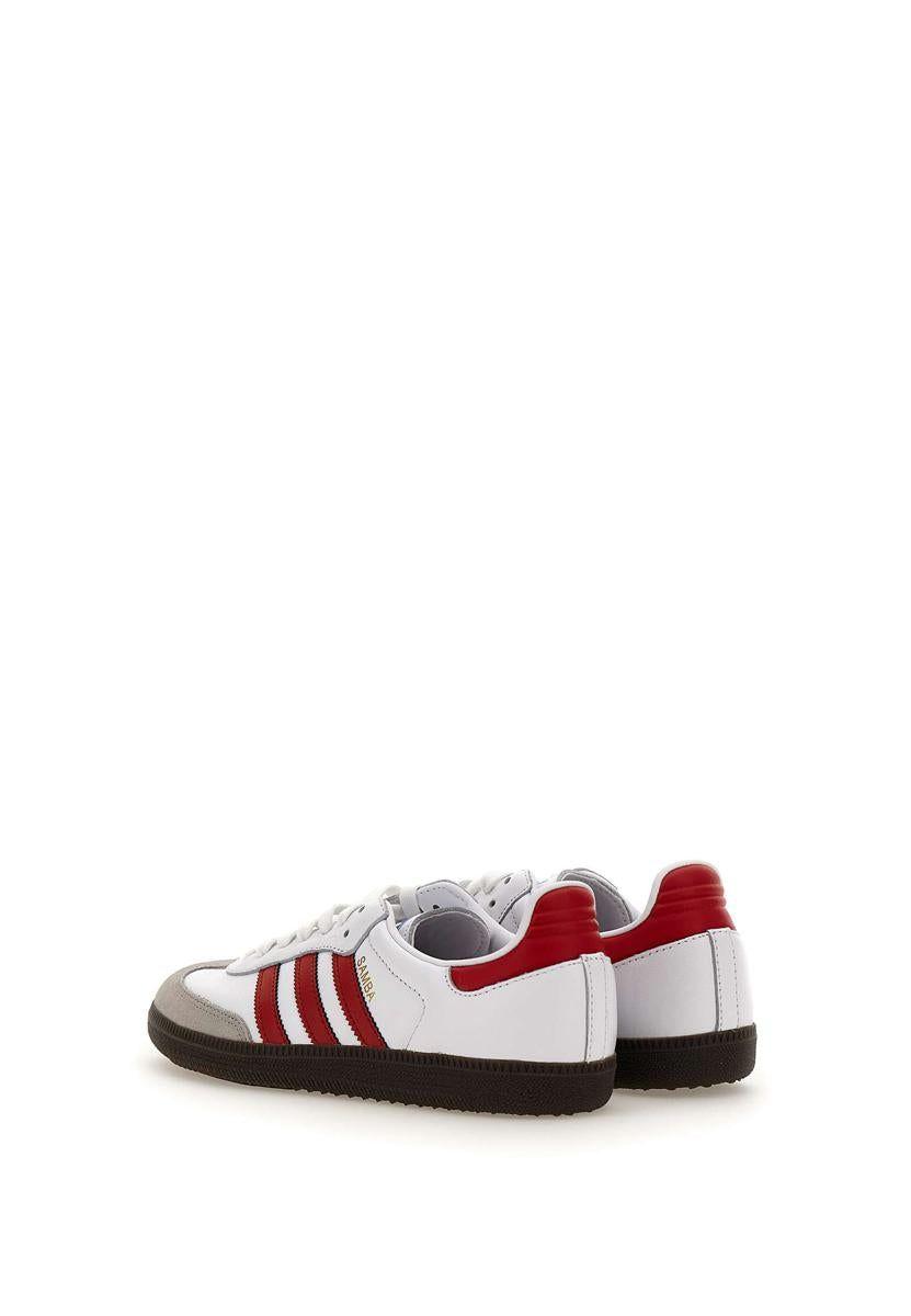 adidas "samba" Leather Sneakers in White for Men | Lyst