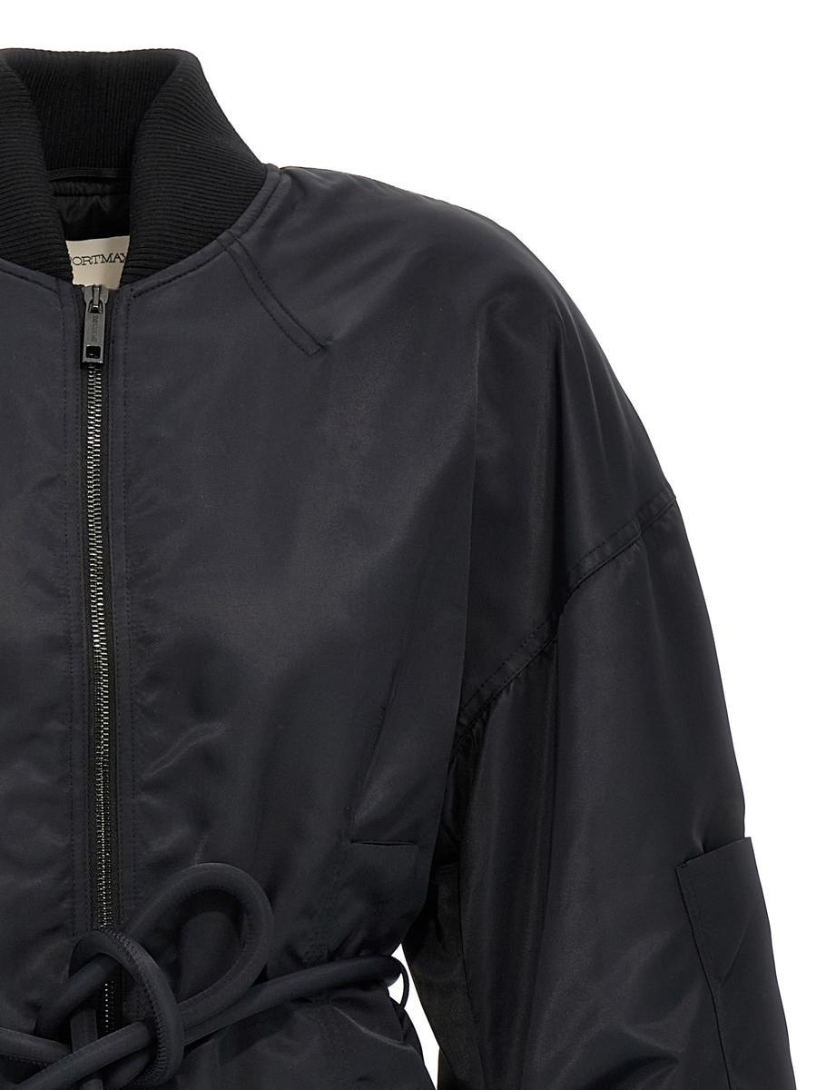 Sportmax 'Zebu' Bomber Jacket in Black | Lyst Australia