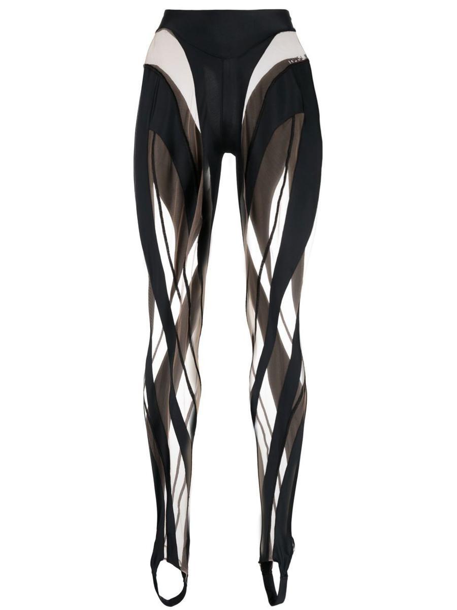 Mugler Eco Sport Lycra leggings in Black | Lyst