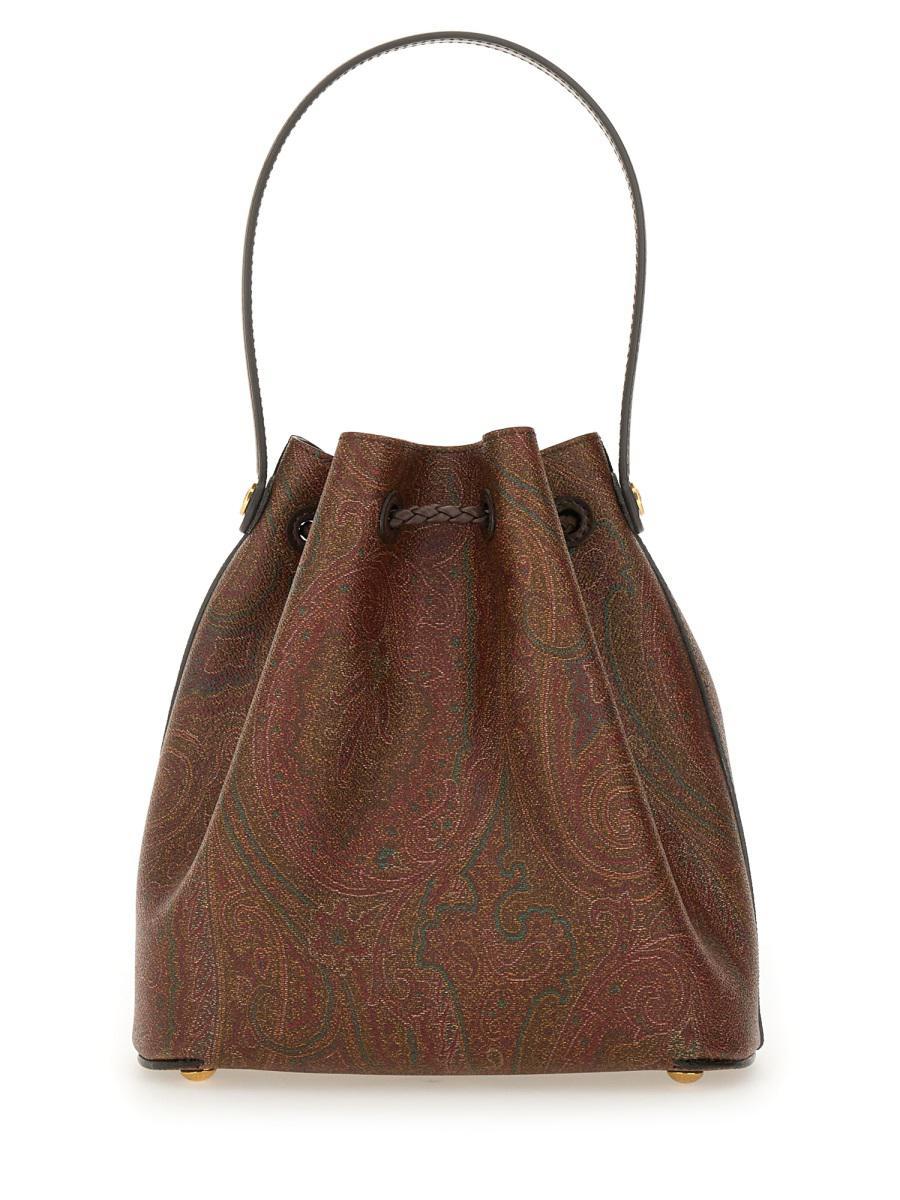 ハンドバッグ Etro Bucket Bag With Intricate Paisley Pattern Etro - Paisley print bucket bag brown - The Corner