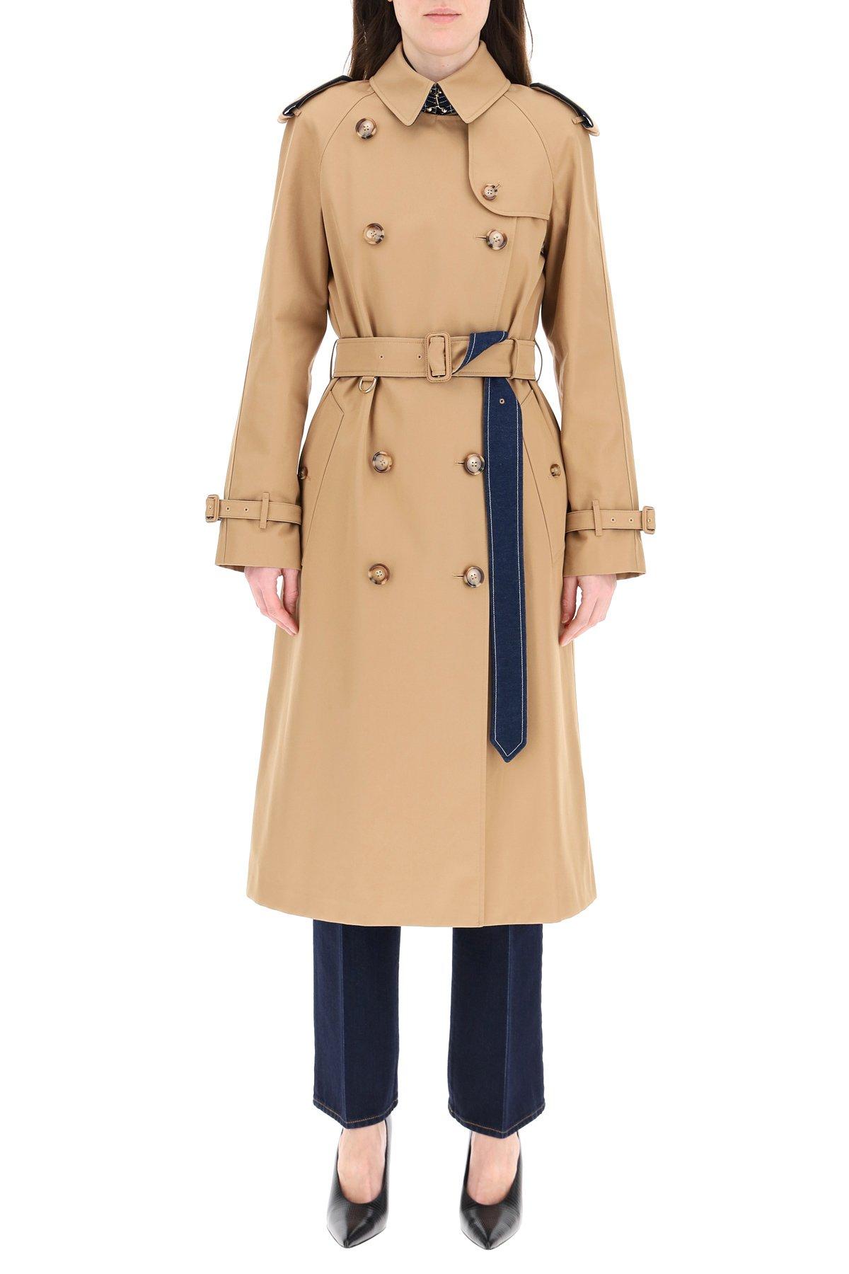 Burberry Trench Coat With Denim Details 