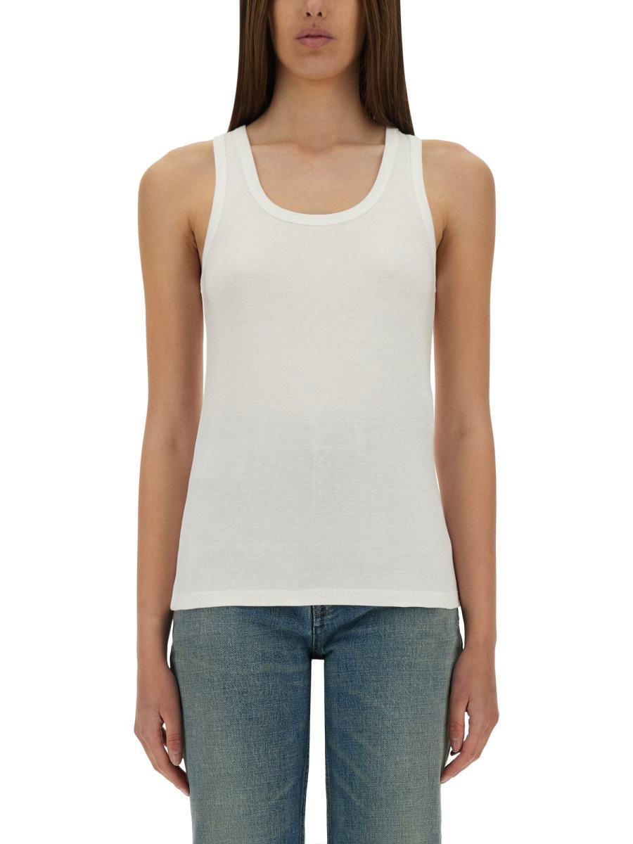 Women's Saint Laurent Sleeveless and tank tops | Lyst