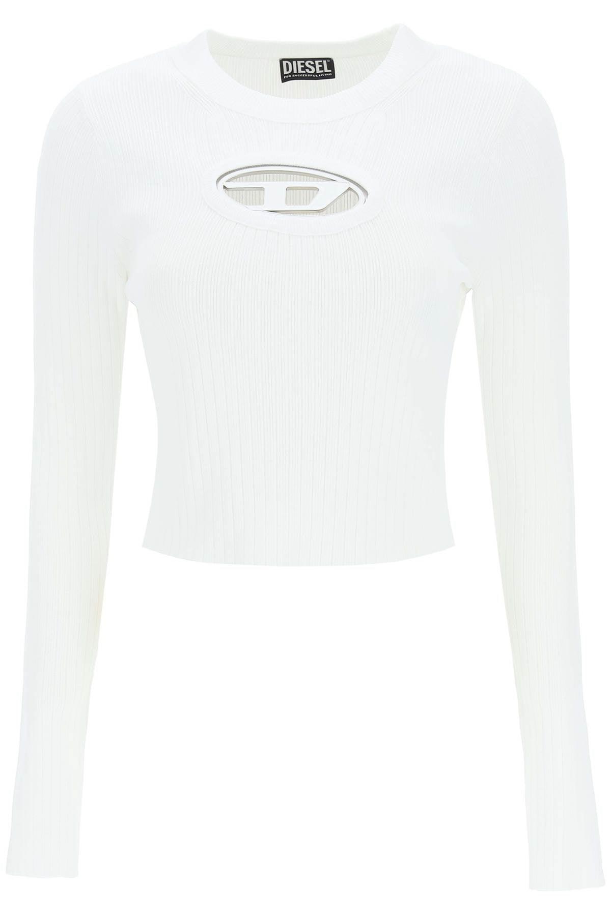 DIESEL Logo Cut-out Top in White | Lyst