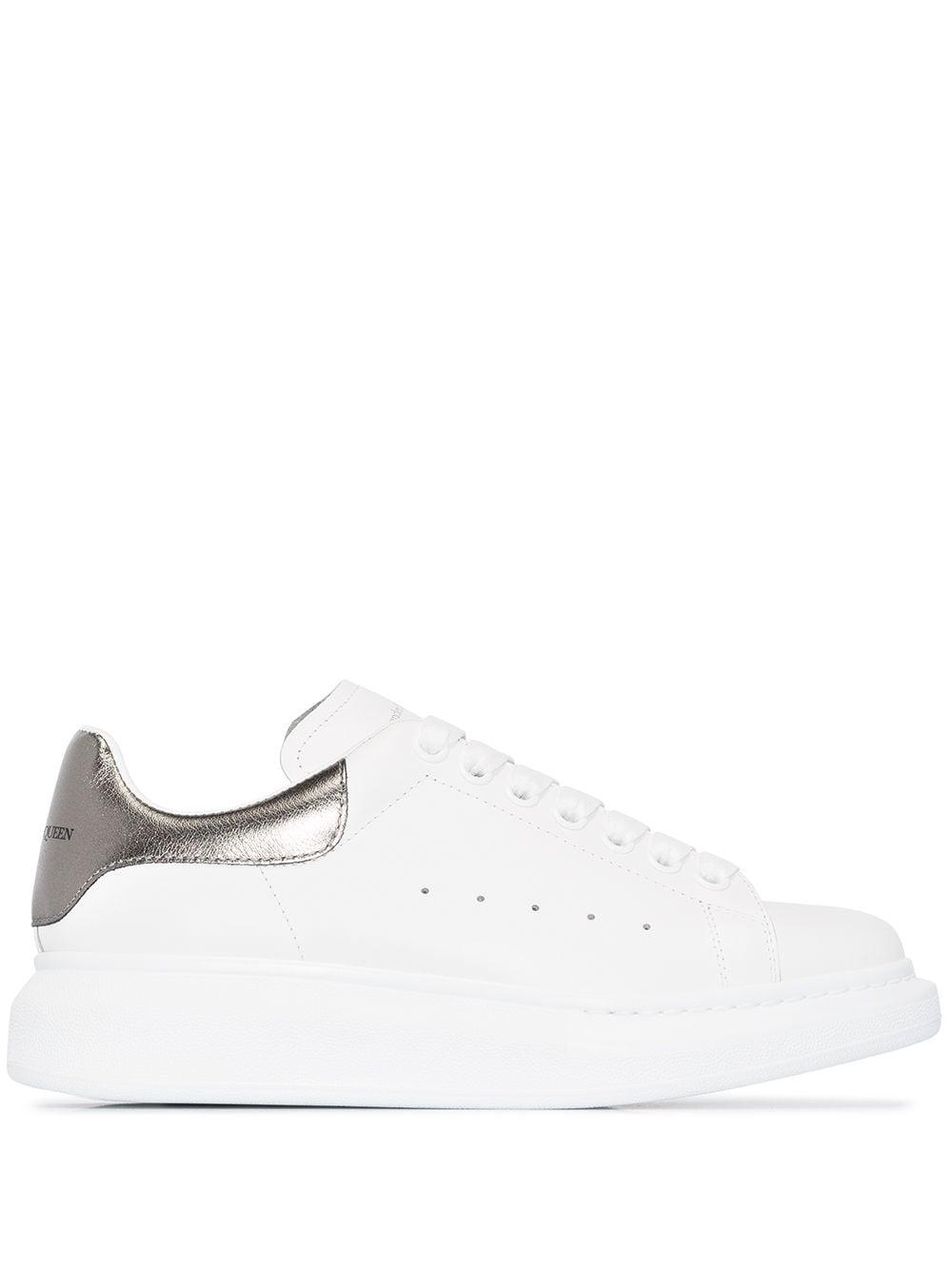 Alexander McQueen Leather Sneakers Grey in Gray - Save 27% | Lyst