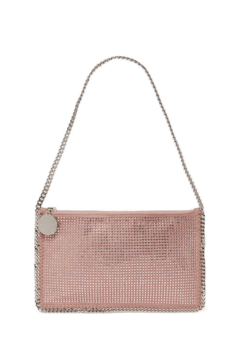 クラッチバッグ Stella McCartney Clutches Stella McCartney Silver Glitter Falabella Zipper Fold Over