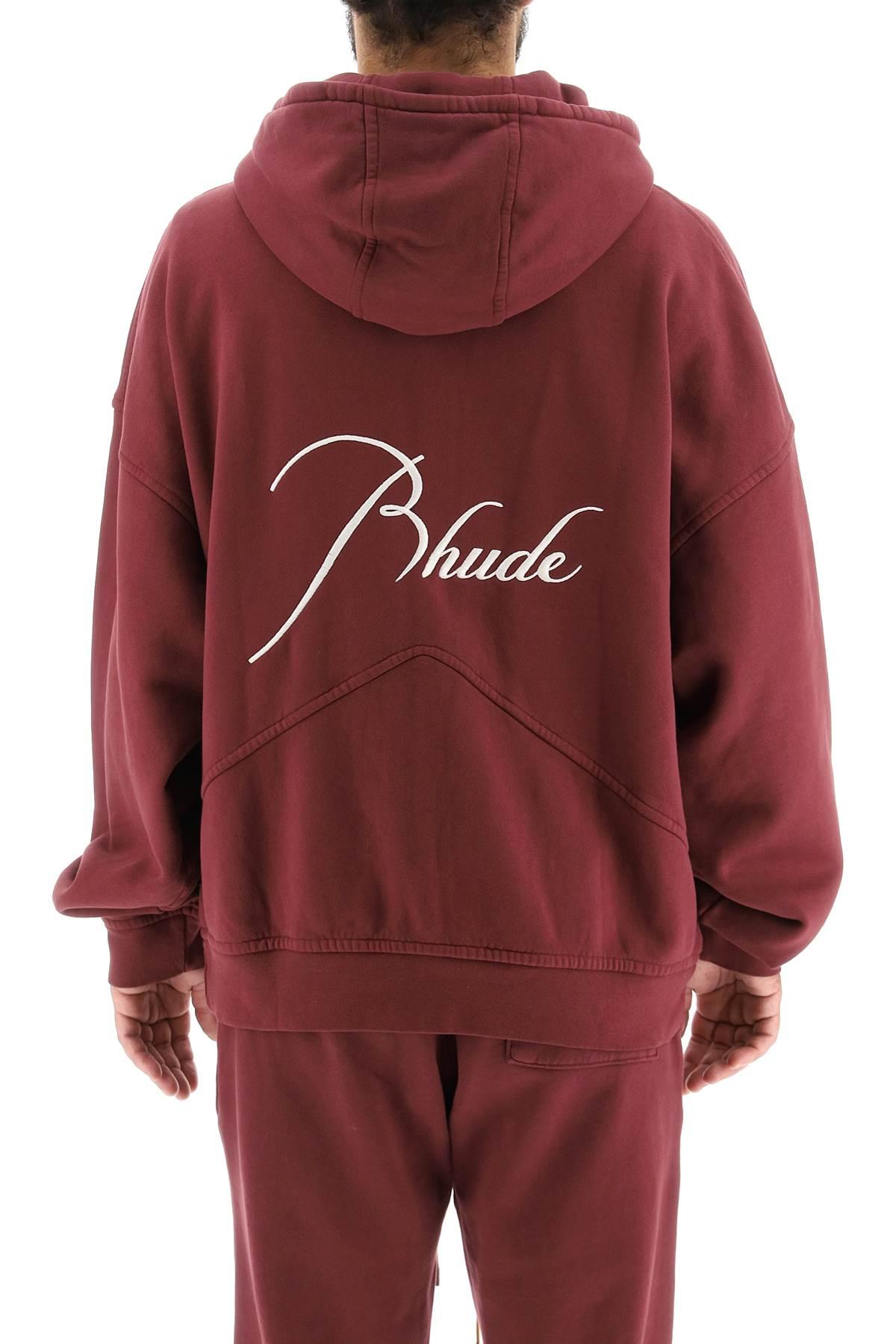 Rhude Cotton Zip-up Hoodie With Logo Embroidery in Red for Men gym and workout clothes gym and workout clothes Rhude Activewear Save 22% Mens Activewear 