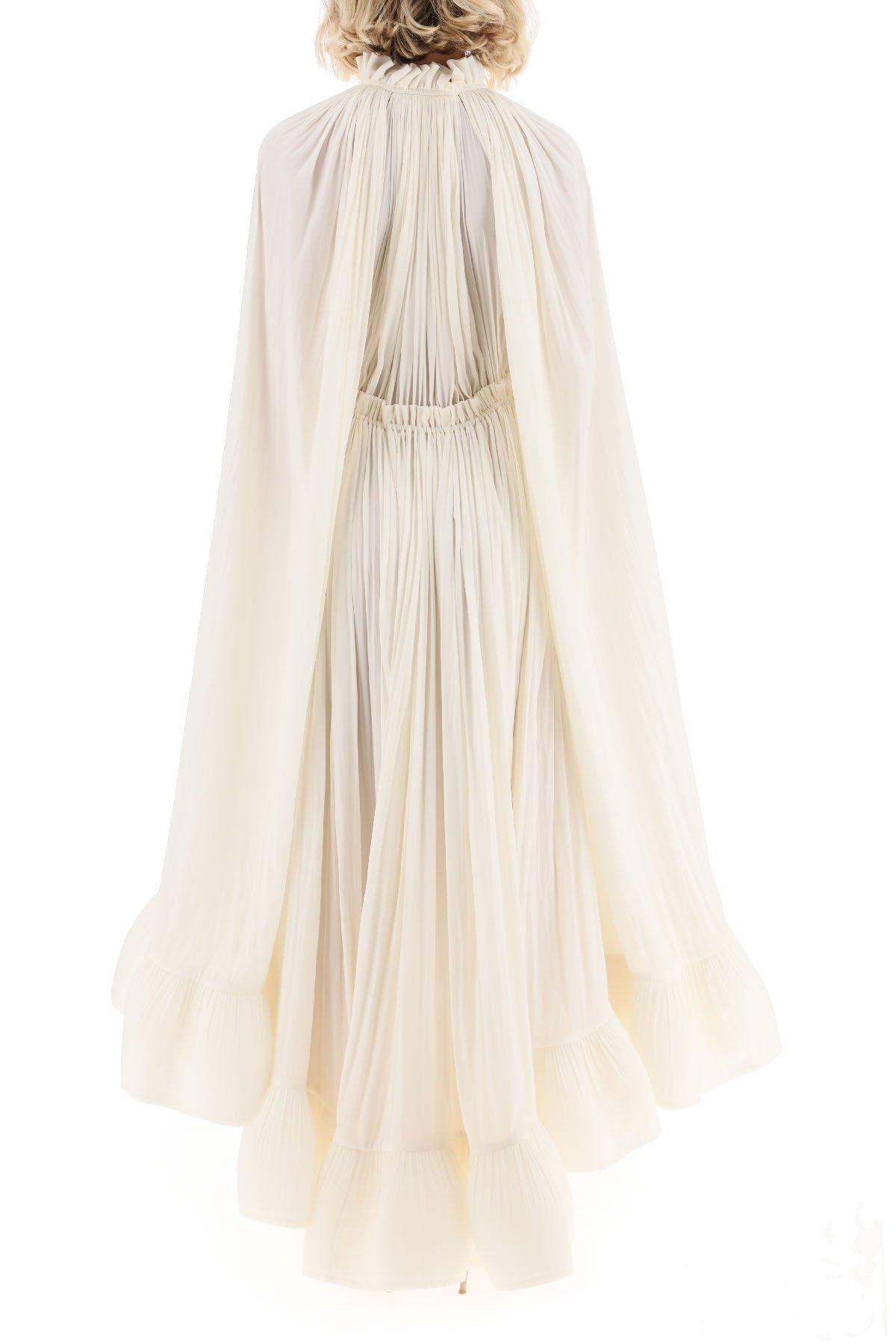 Lanvin Cape Style Ruffled Dress in 