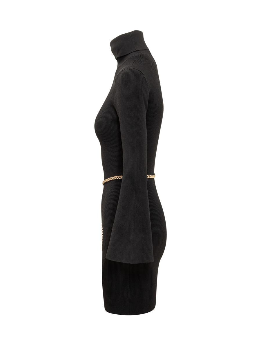 michael kors belted ribbed knit dress Stretch Knit Belted Dress in BLACK - Sale