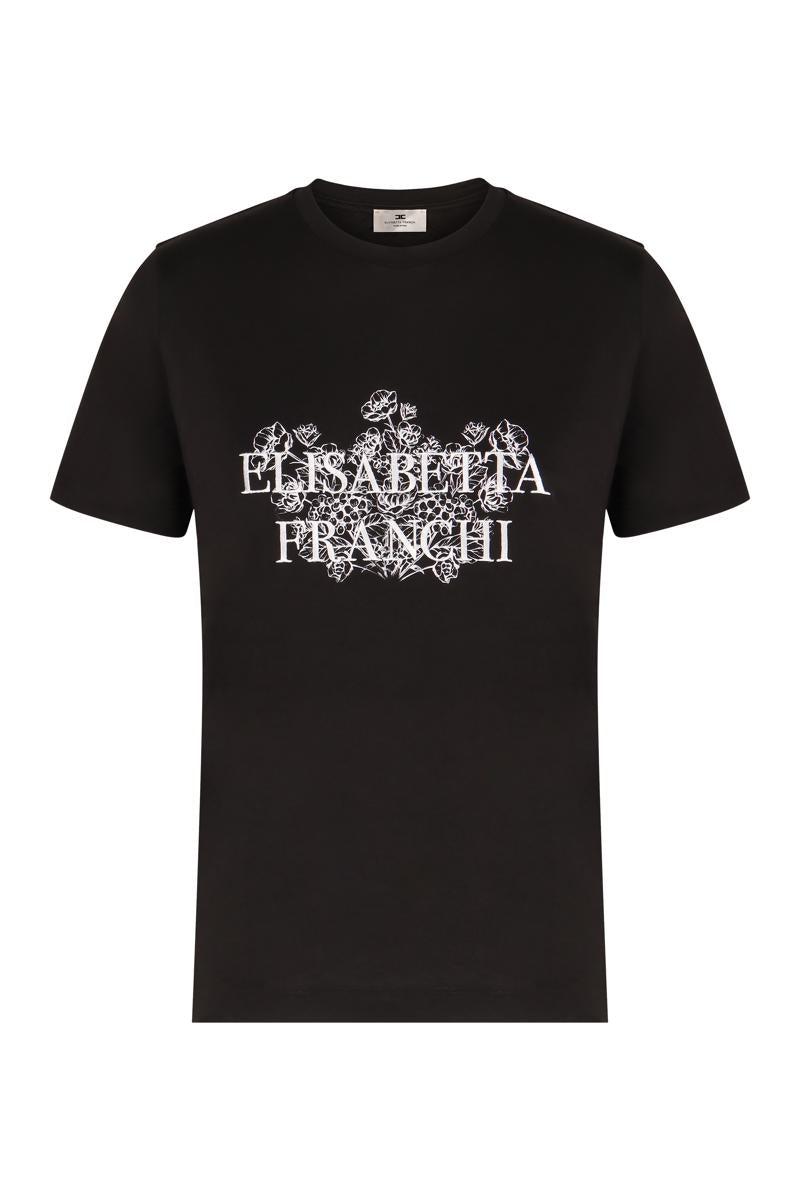 Tシャツ・カットソー ELISABETTA FRANCHI Viscose shirt Elisabetta Franchi Viscose T-Shirt in Black | Lyst
