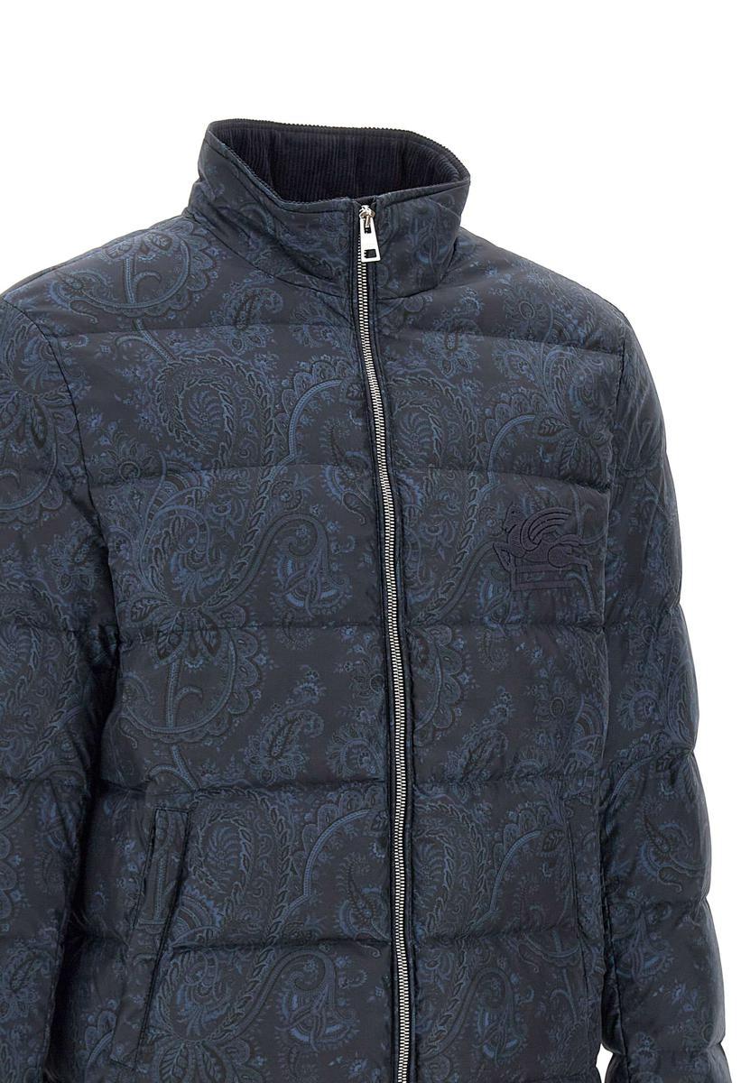 Etro Down Jacket Paisley in Blue for Men | Lyst Canada