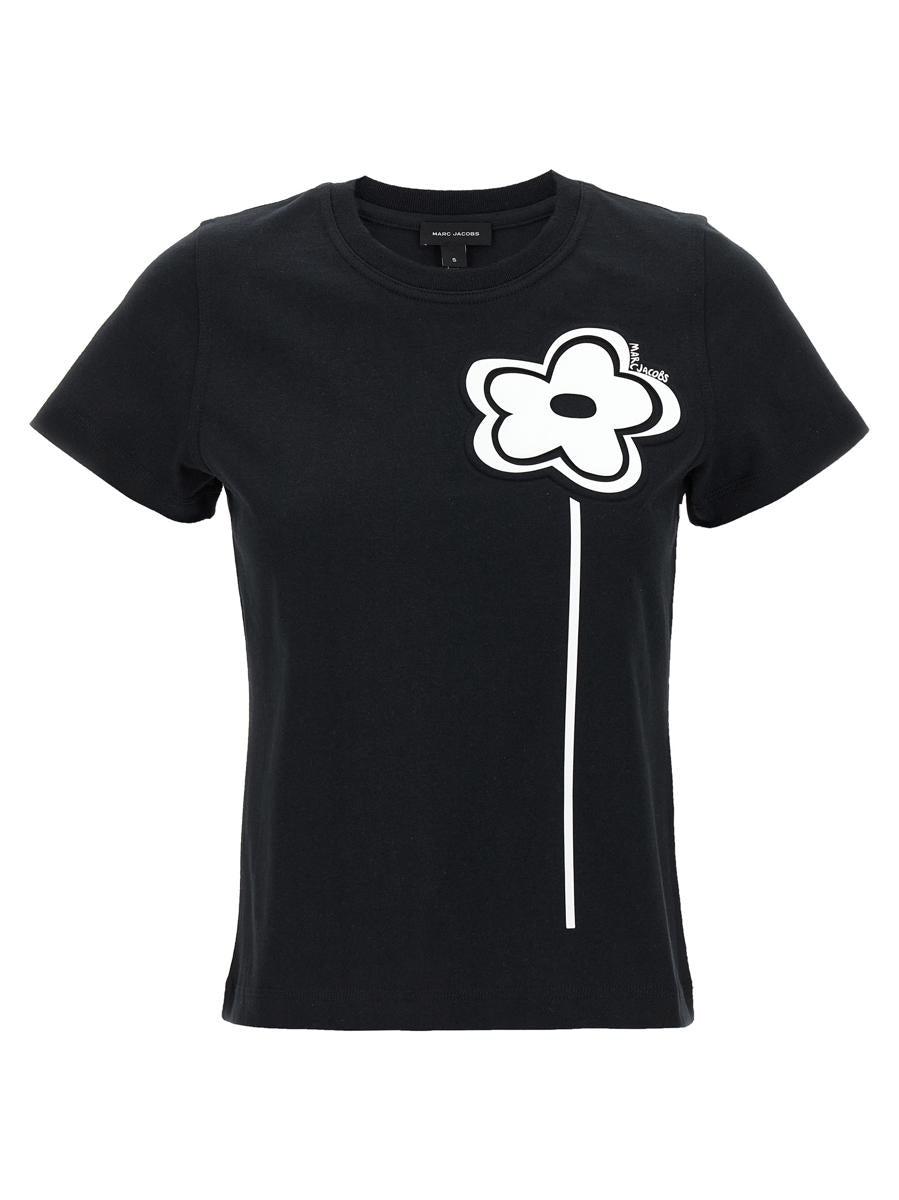 Marc Jacobs 'Daisy' T-Shirt in Black | Lyst UK