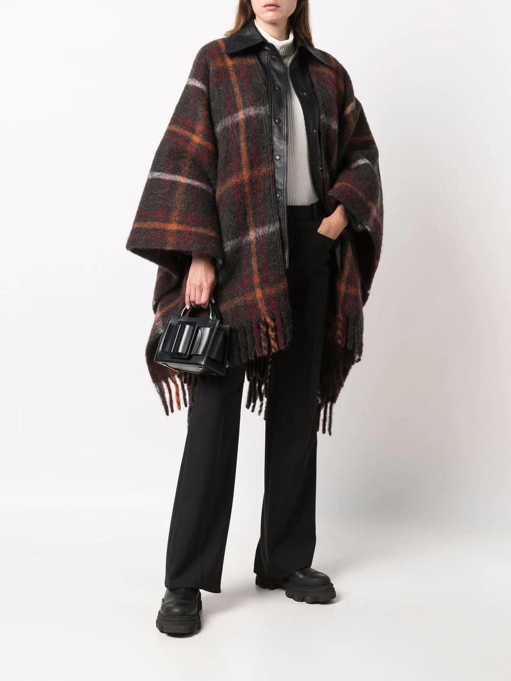 tartan poncho coat