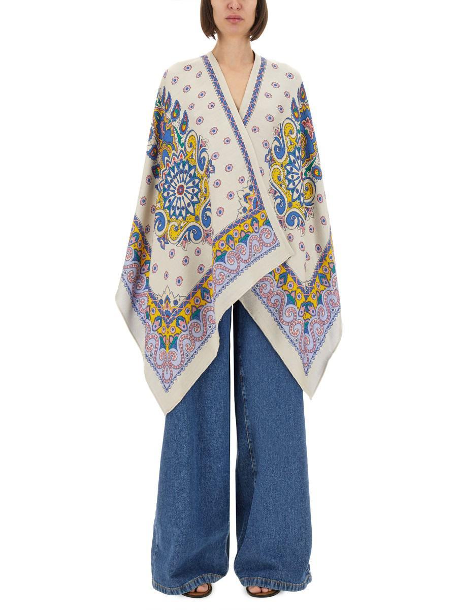 ポンチョ・ケープ Etro Cape With Daisies Etro CAPE WITH DAISIES | REVERSIBLE