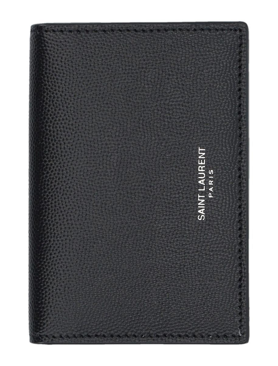 Saint Laurent Paris credit card case in smooth leather, Saint Laurent