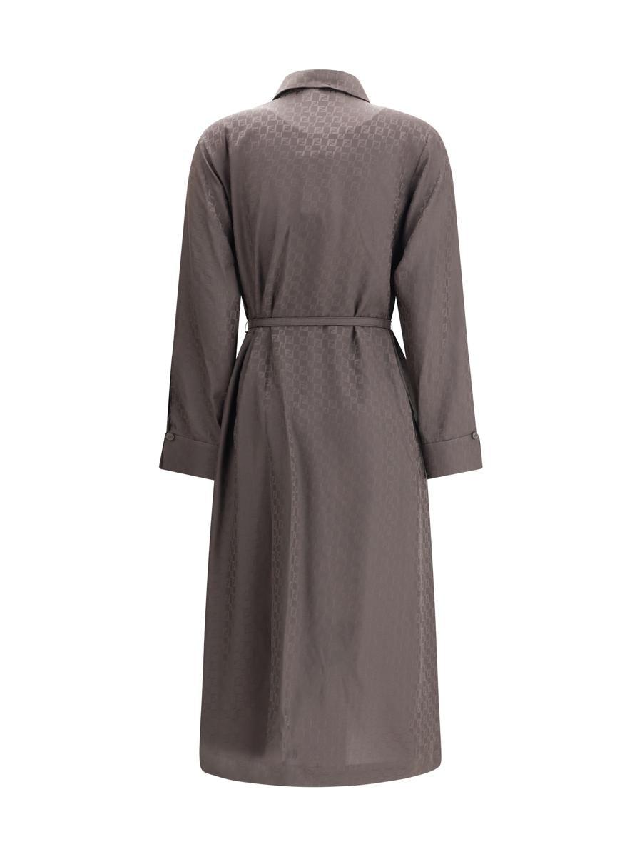 ワンピース Fendi Taupe Wool And Cashmere Dress Shop Women's Designer Wool Dresses | FENDI US