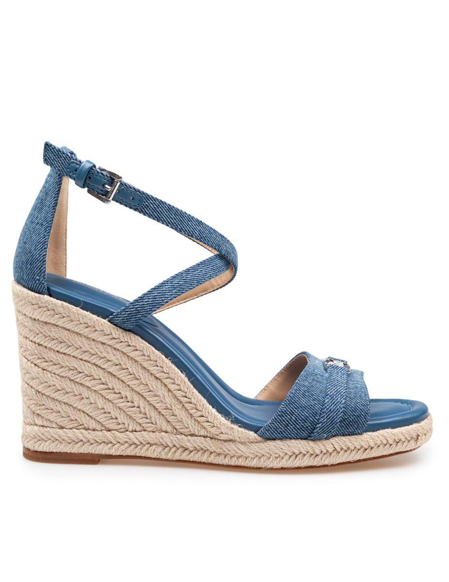 Michael Kors Dy Wedge Sandal in Blue | Lyst UK