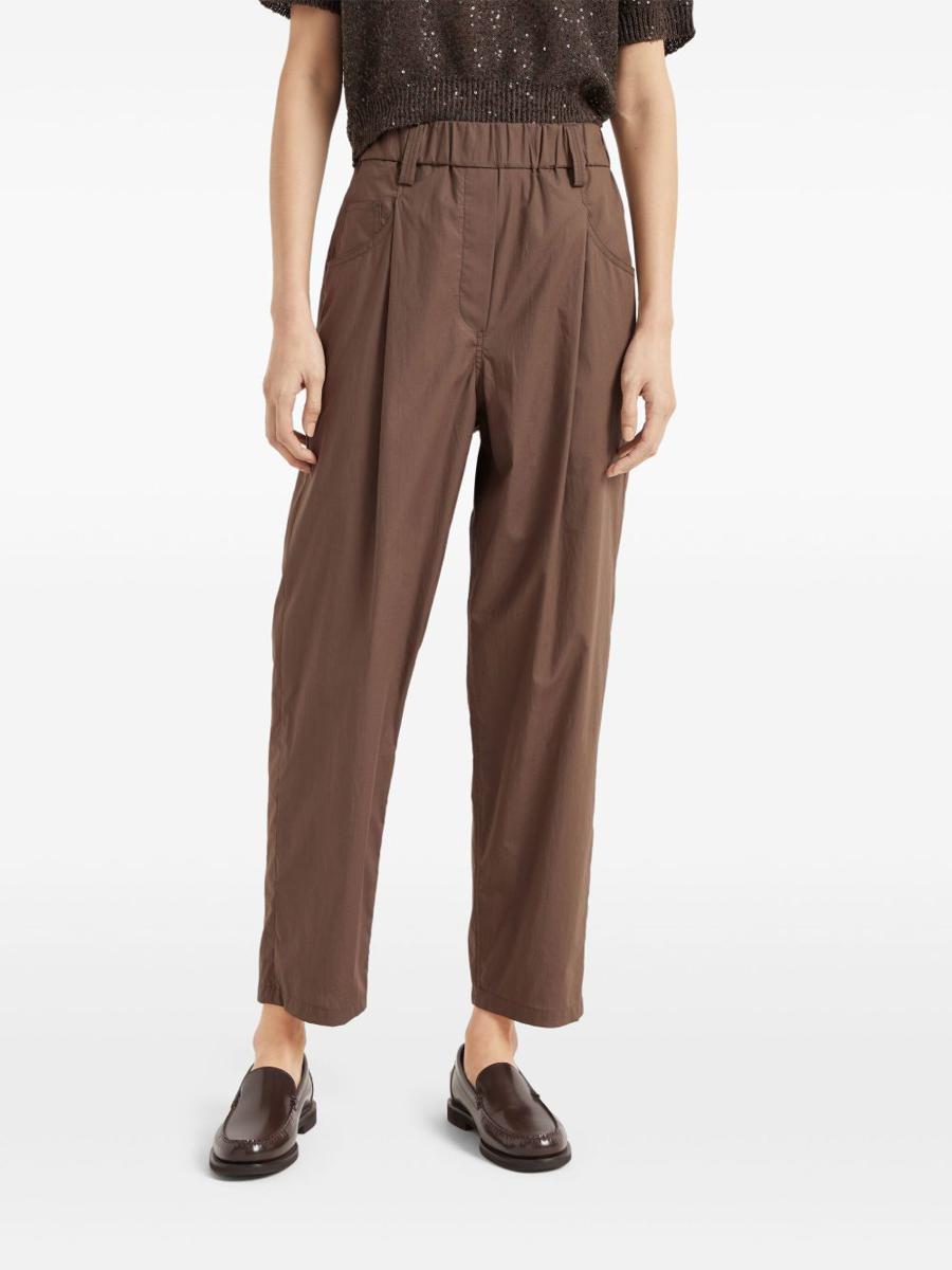 Brunello Cucinelli Straight Trousers With Monili Detail in