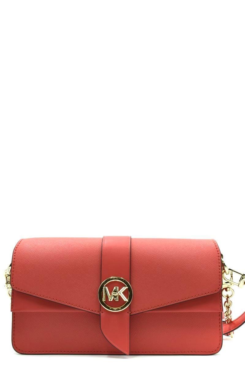 Michael Kors Greenwich Medium Logo Jacquard Shoulder Bag - Fawn