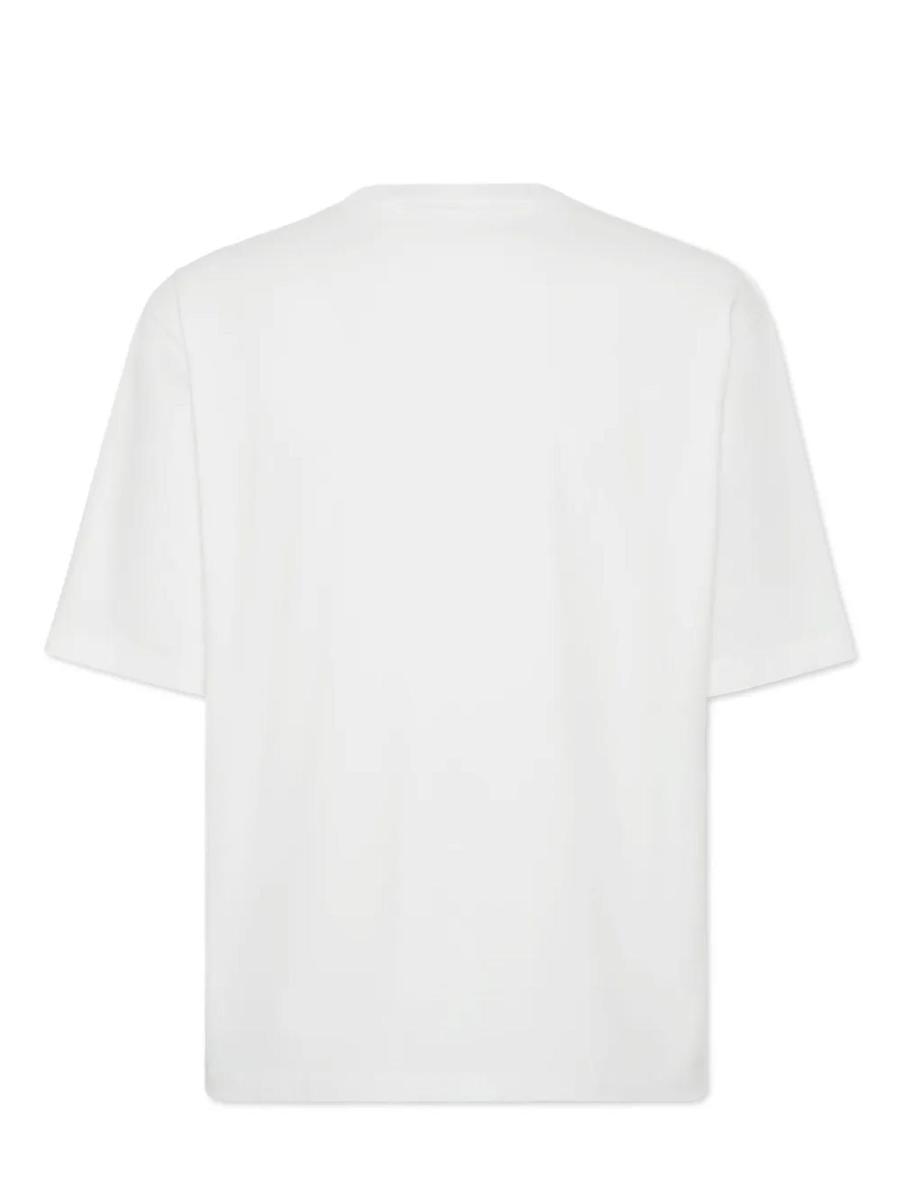 Tシャツ・カットソー Dsquared2 White Polo Shirt With Classic Coll DSQUARED2 logo-patch Asymmetric Polo Shirt | White | FARFETCH