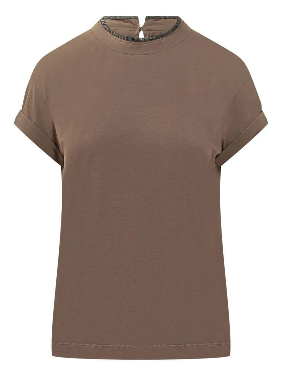 Tシャツ・カットソー BRUNELLO CUCINELLI Woman T-Shirt Brown MPT18BD222 C8705 Brunello Cucinelli T-shirts for Women | Online Sale up to 64