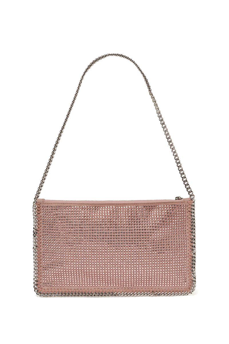 クラッチバッグ Stella Mccartney Clutch Stella McCartney Silver Glitter Falabella Zipper Fold Over