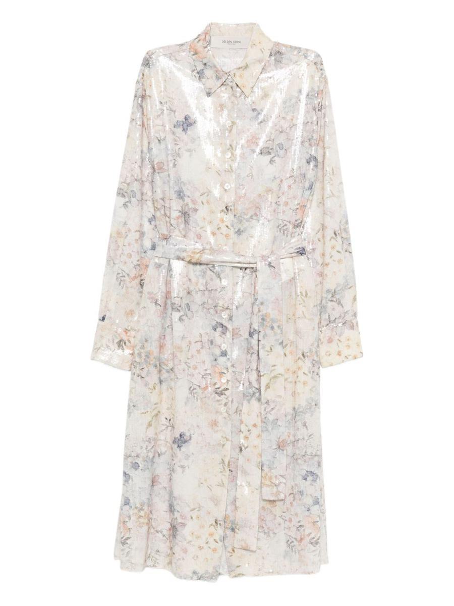 ワンピース GOLDEN GOOSE CHEMISIER DENIM DRESS Golden Goose Golden Chemisier Dress Stone Washed Denim Blue