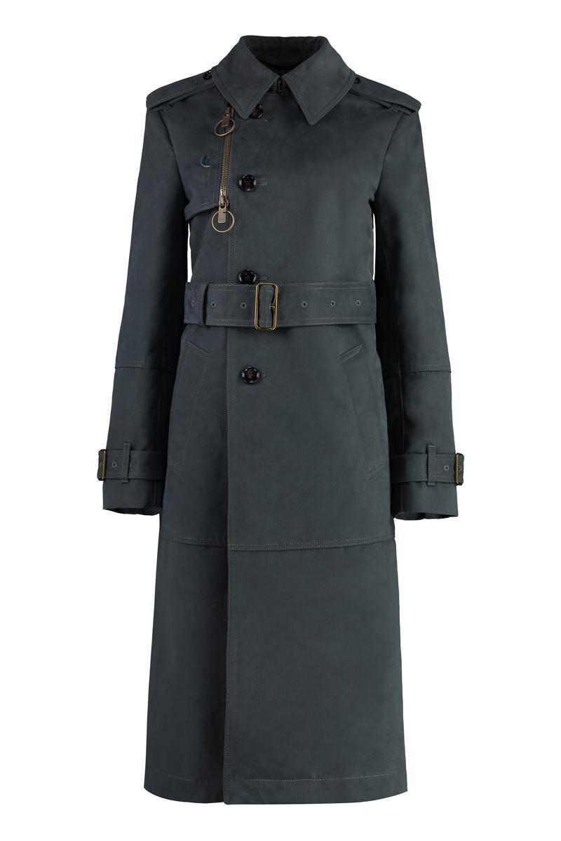 トレンチコート BURBERRY LONG ASH-COLOURED COTTON AND NYLON TRENCH COAT Burberry Long Ash Coloured Cotton And Nylon Trench Coat