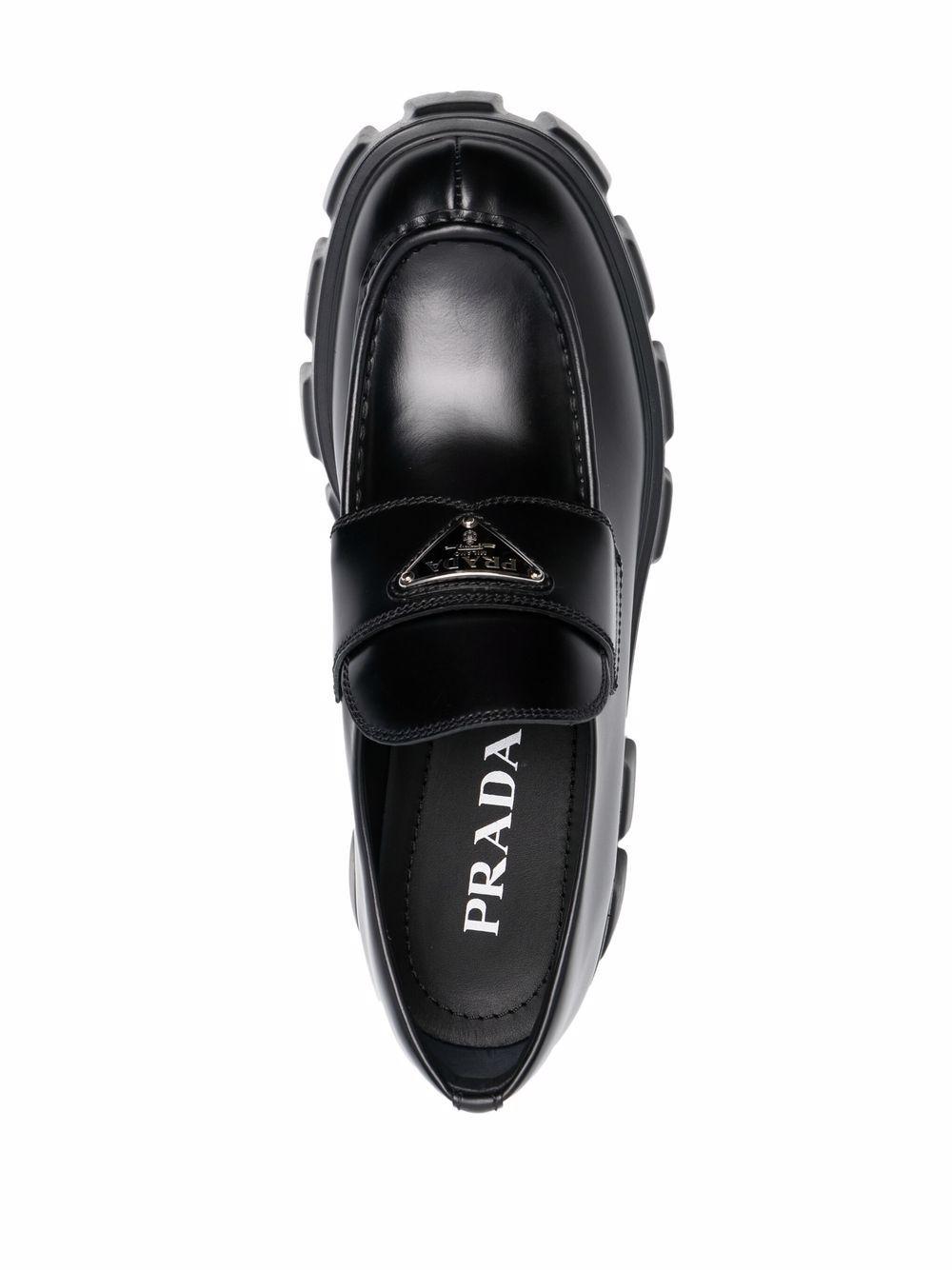 prada black flat shoes