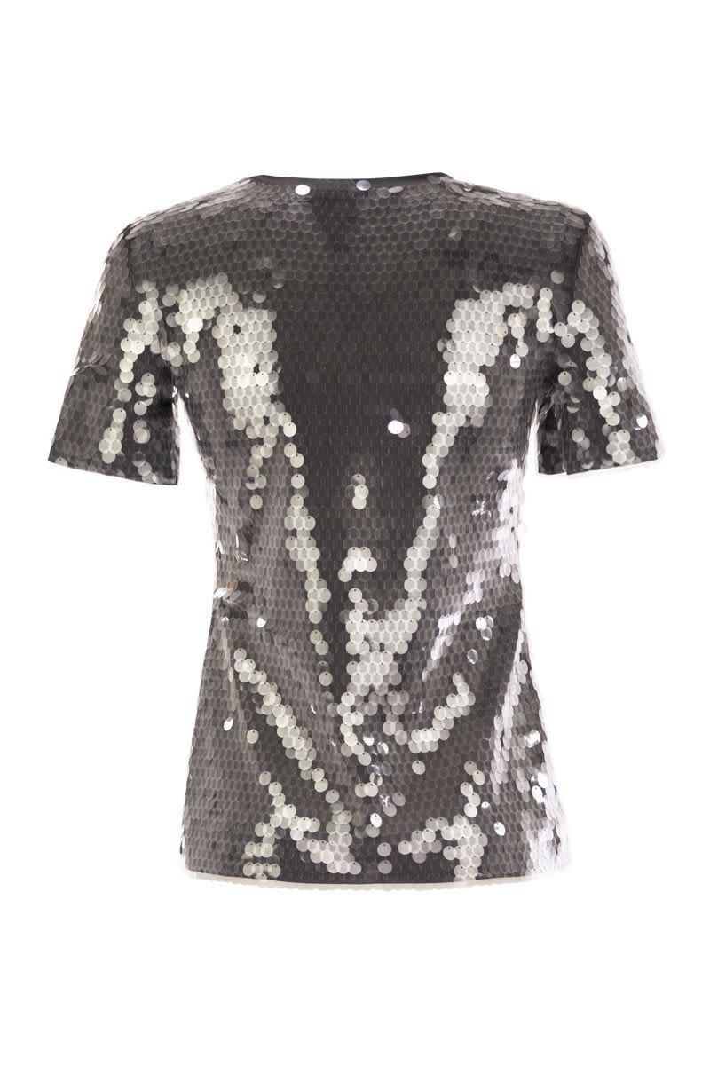 Tシャツ・カットソー SPORTMAX SS25 KIBBUTZ PAILLETES TOP (2512941062600 005) Sportmax T-Shirt 'Kibbutz' in Blue | Lyst