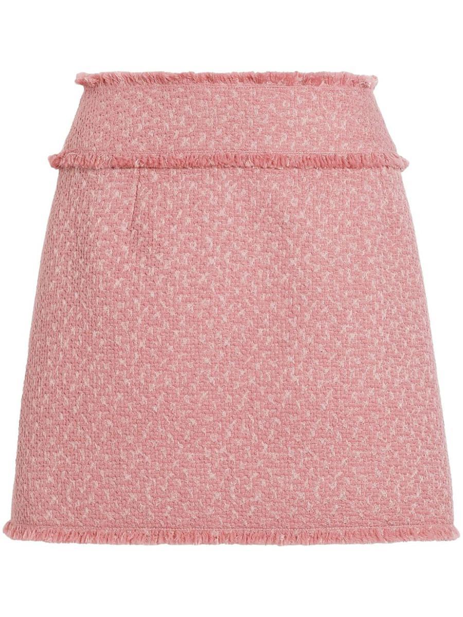 ミニスカート DOLCE GABBANA Women Mini Skirts F4CJGTFU2L8F0473 PINK DOLCE & GABBANA Tiered Floral Print Cotton Poplin Mini Skirt