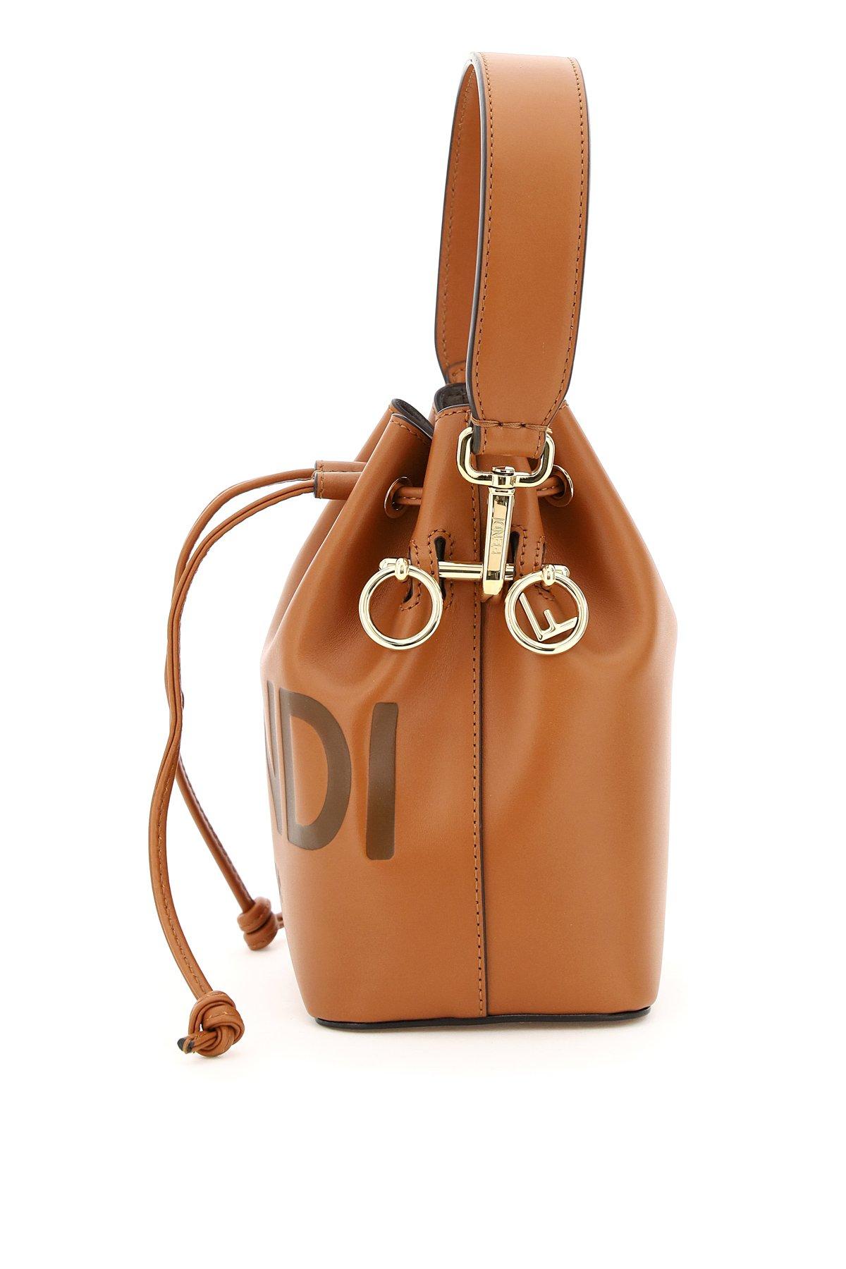 Fendi Mon Tresor Mini Leather Bucket Bag in Tan (Brown) - Save 27 