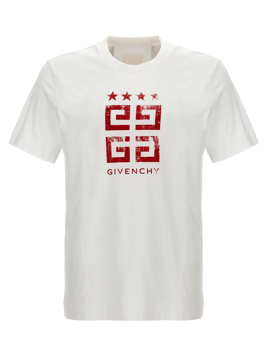 【送料&関税込】Givenchy 4g Stars Boxy Crewneck T-shirt givenchy-WHITE-4G-Stars-T-