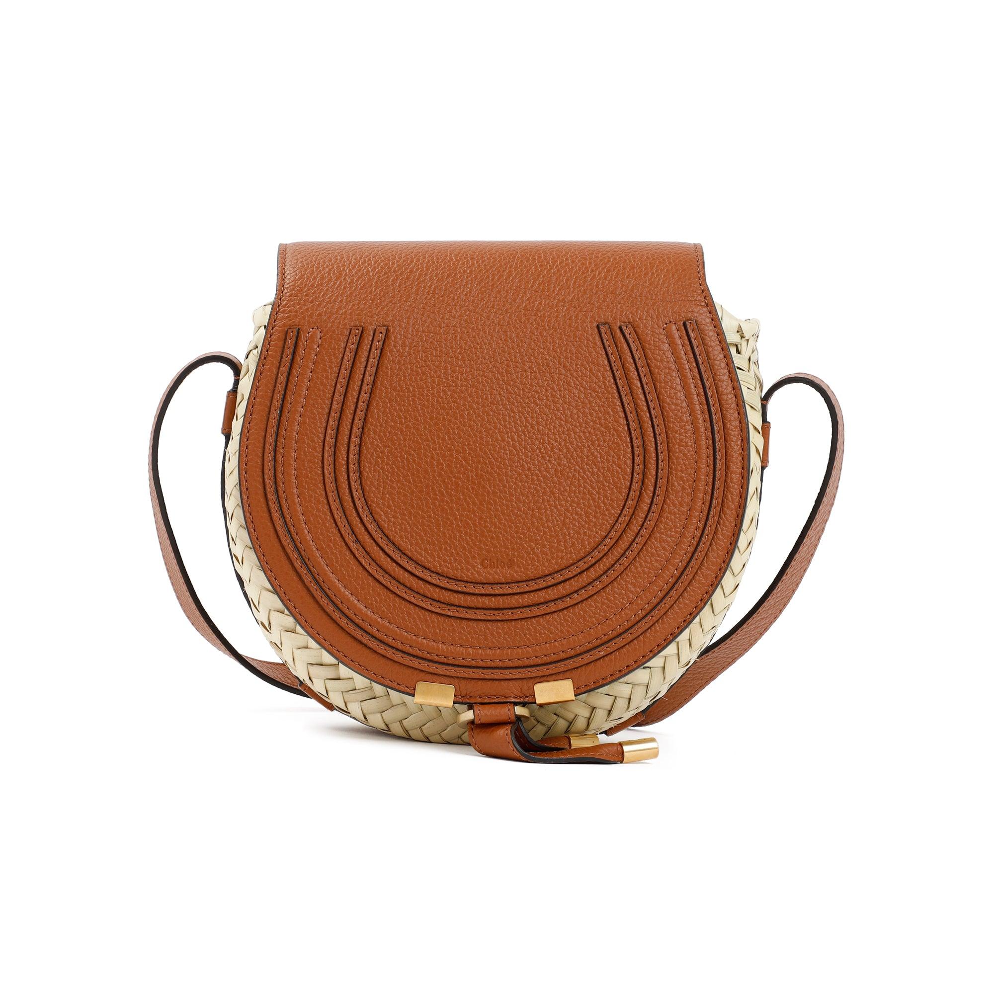 Chloé Leather Marcie Small Crossbody Bag in Brown | Lyst