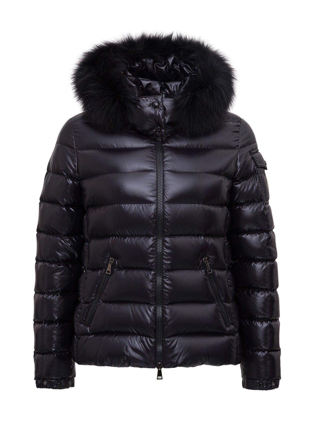 Save 41% Womens Clothing Jackets Fur jackets Moncler Badyfur Fur-trim Puffer Jacket in Black 
