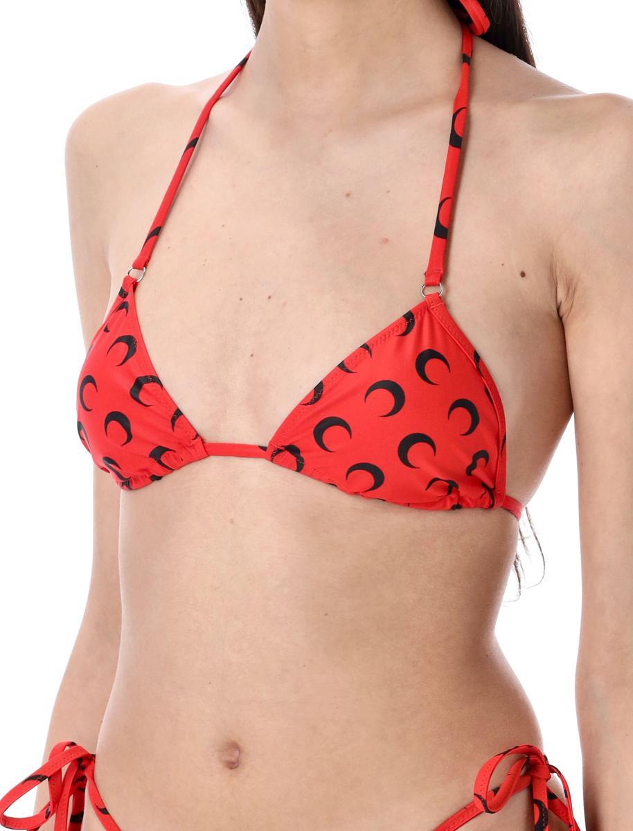 Marine Serre Moon Bikini Set in Red | Lyst
