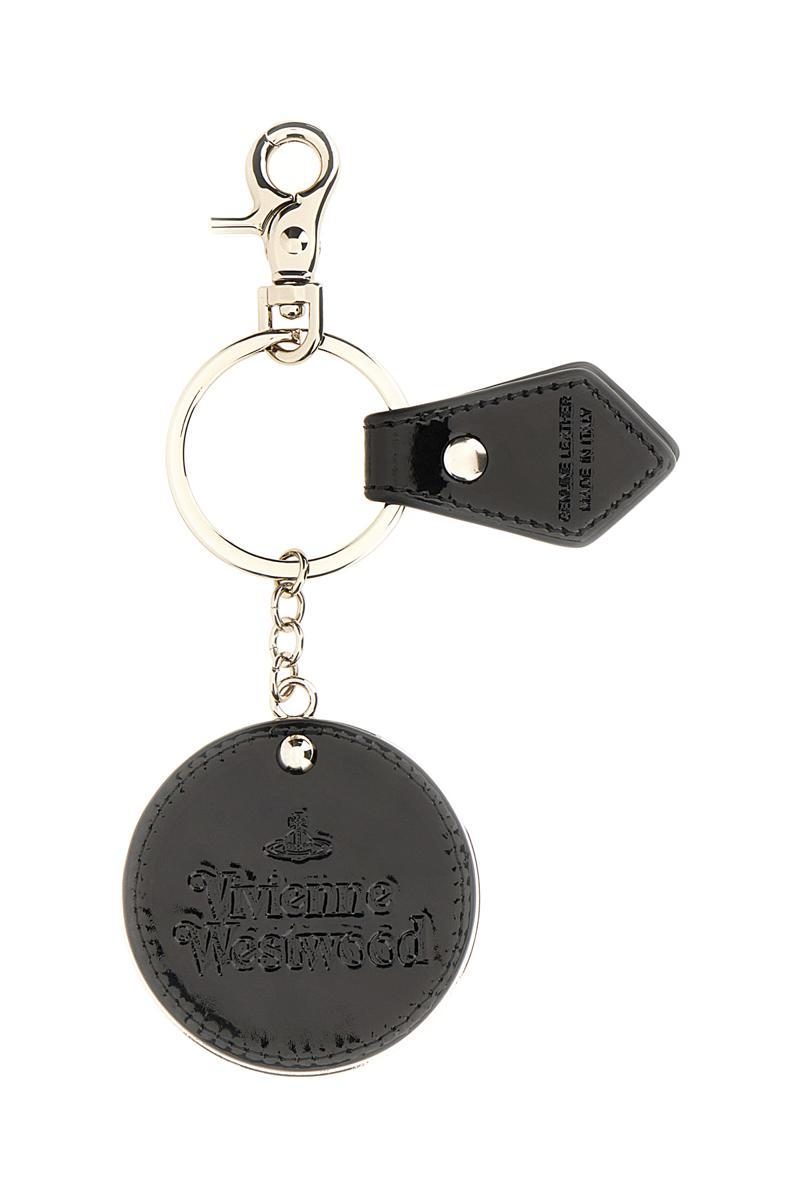 ★Vivienne Westwood★ 25SS ORB Logo Keyring Black 8203011SU Black & Gunmetal 3D Orb Keychain by Vivienne Westwood on Sale