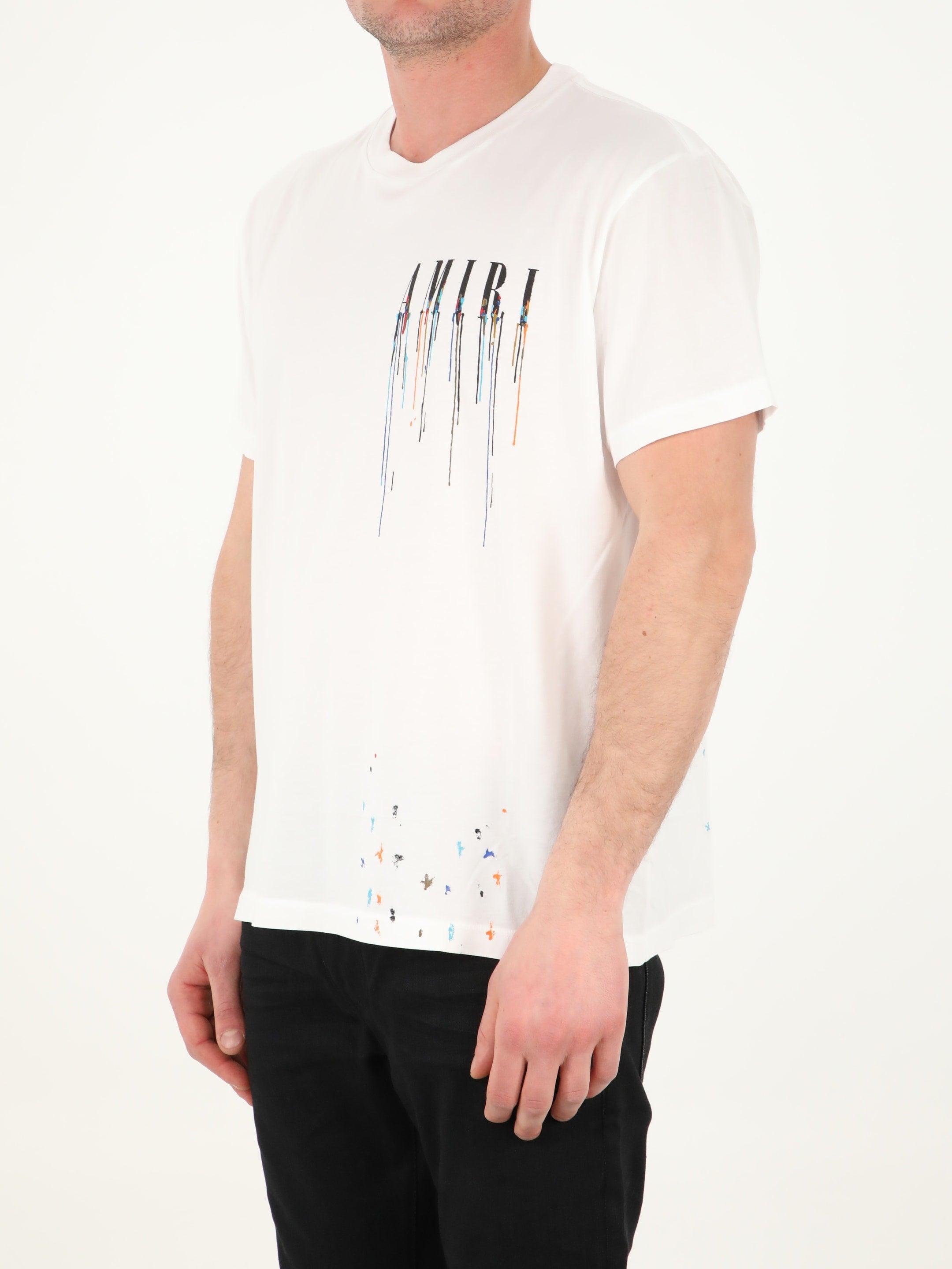 Amiri Men's Paint Splatter-Logo T-Shirt