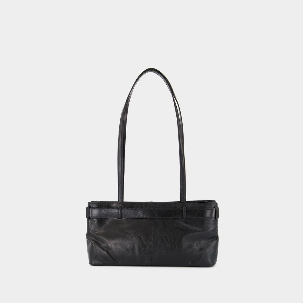バッグ OSOI SHOULDER BROCLE MINI [STONE BLACK] Osoi SHOULDER BROCLE MINI - Handbag - stone black/black - Zalando