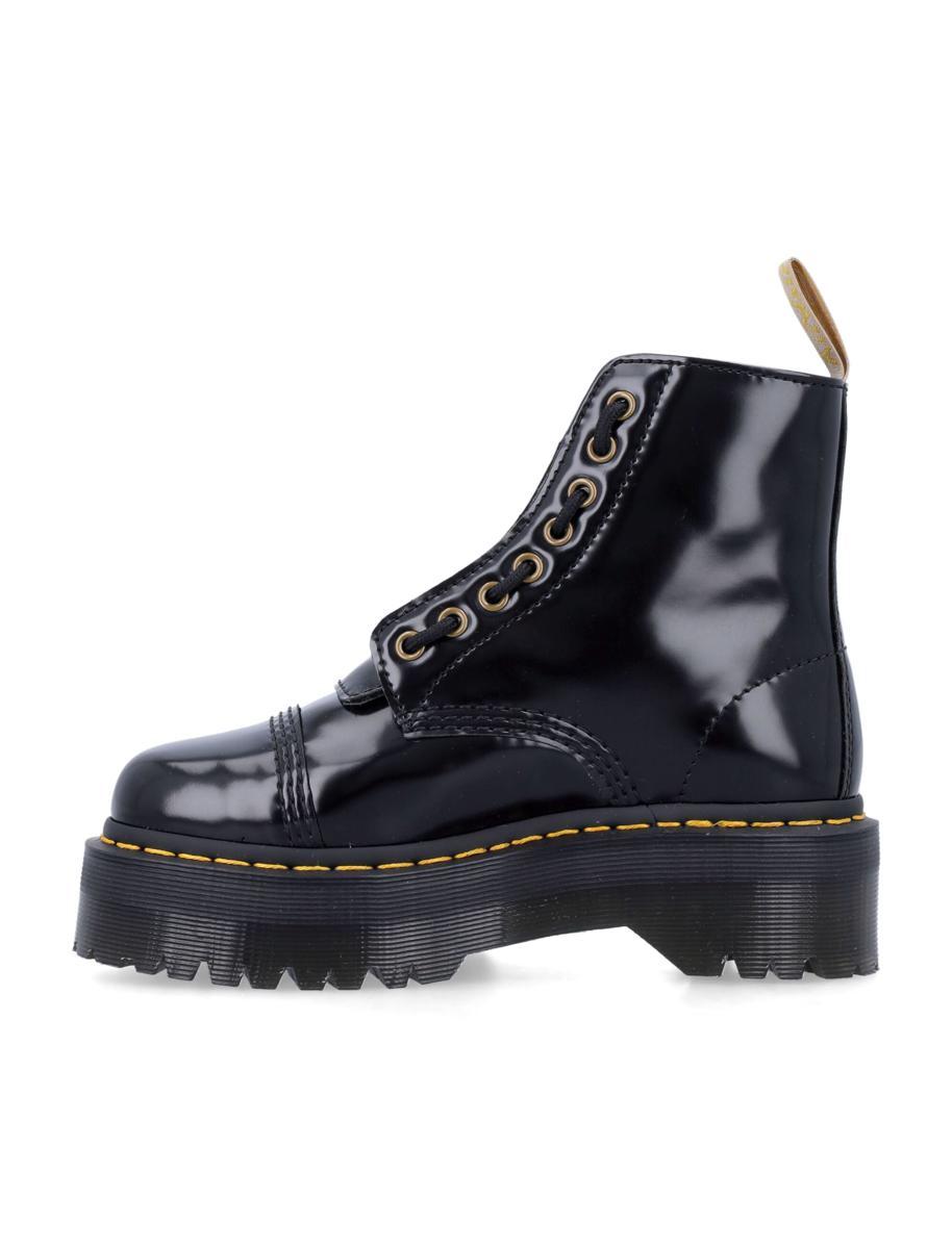 Dr. Martens Vegan Platform Lace Up Boots in Blue Lyst