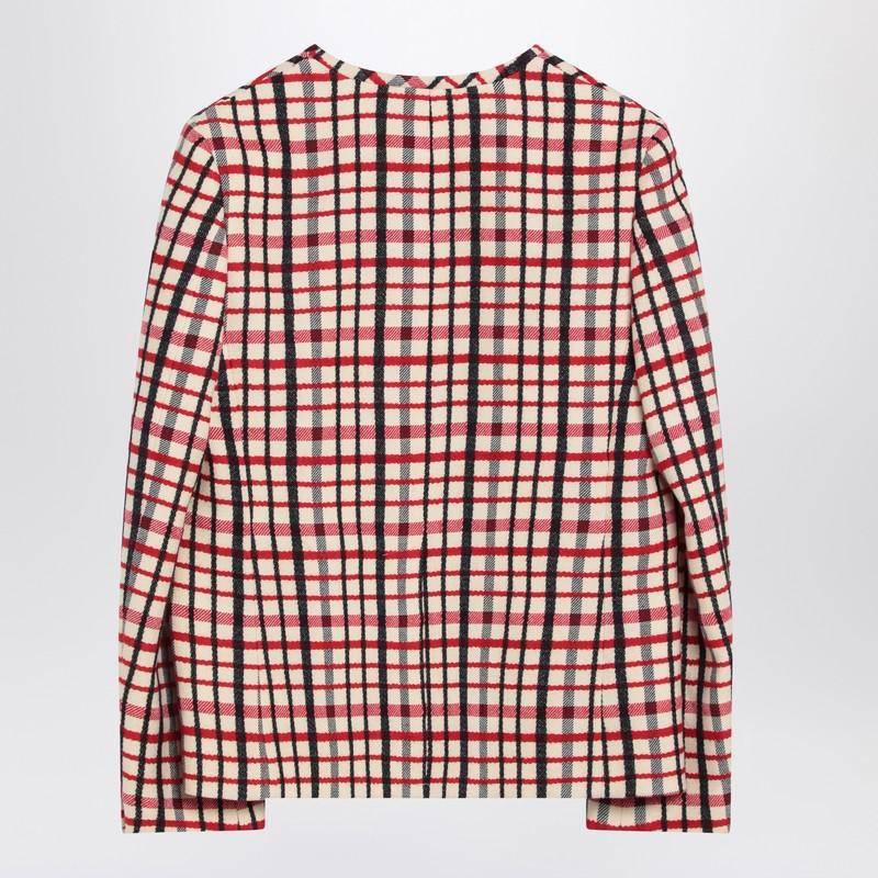 【関税&送料込み】Valentino Garavani Check-Pattern Jacket Valentino Garavani Check-Pattern Jacket in Red | Lyst