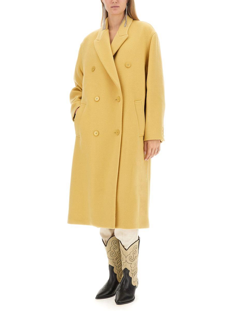 Isabel Marant Theodore Coat in Yellow Lyst Canada