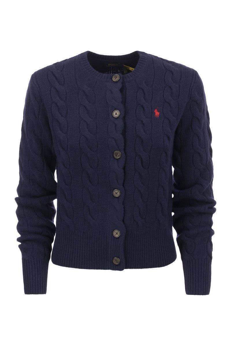 Polo Ralph Lauren Wool And Cashmere Cardigan in Blue | Lyst