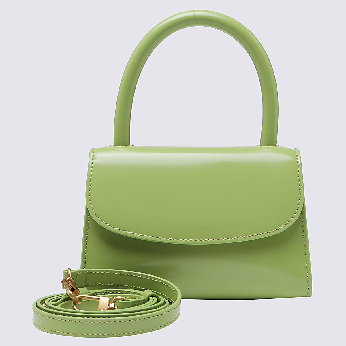 BY FAR Lime Green Leather Mini Bag - Lyst