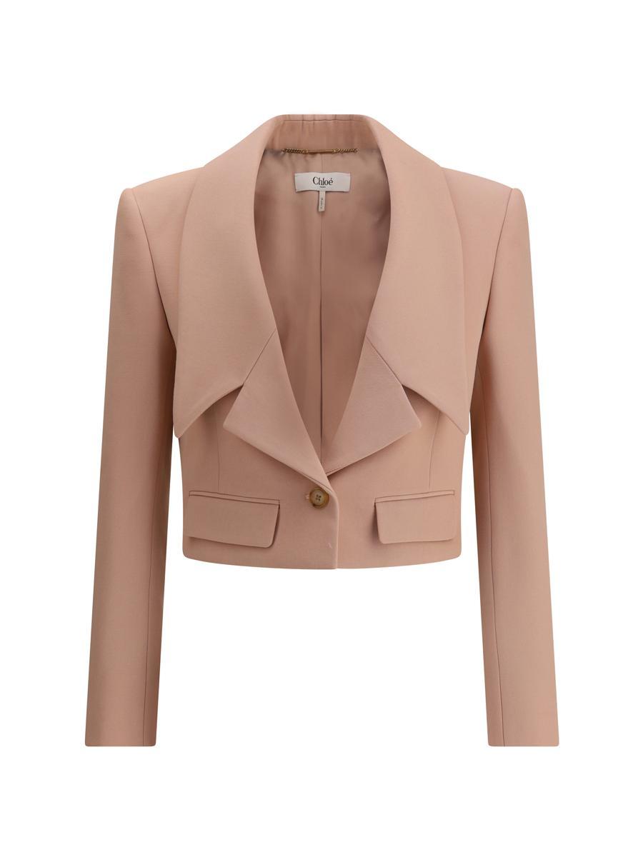 Chloé Chloã Cropped Blazer in Pink | Lyst