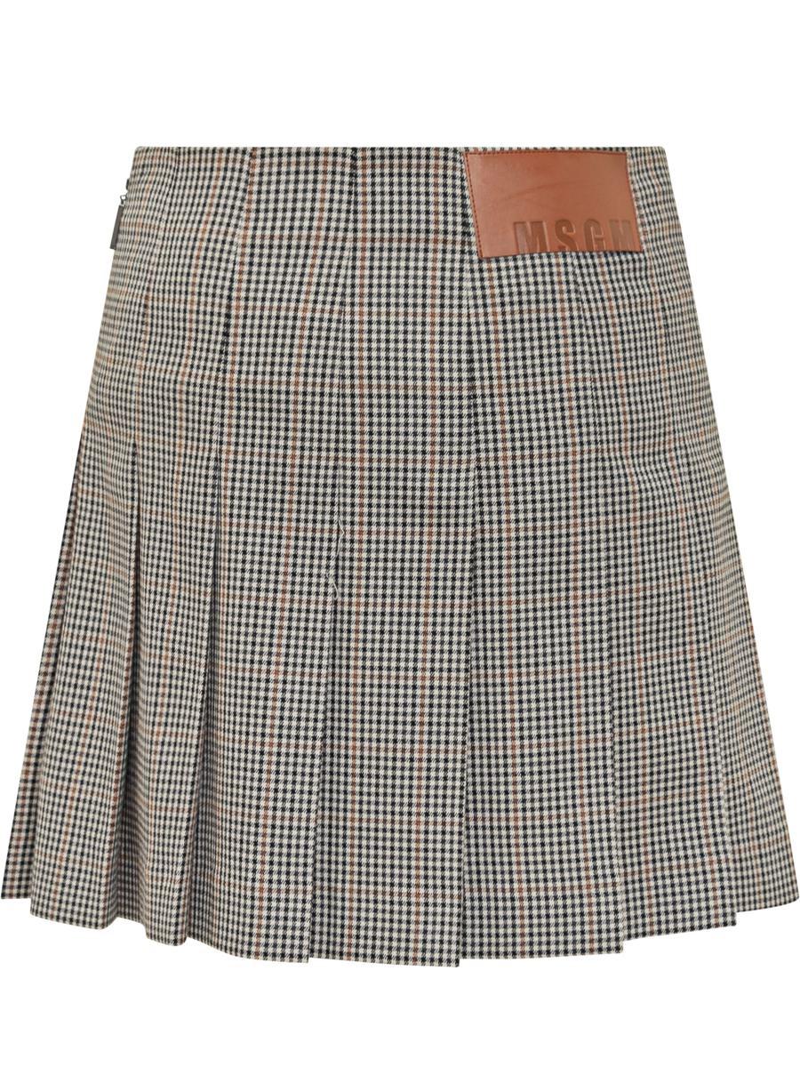 ミニスカート Msgm Black And Blue Tartan Tweed Skort Multicolor Tartan Miniskirt by MSGM on Sale
